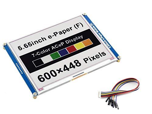 5.65inch E-paper Display Module 600×448 Pixels Colorful ACeP 7-Color E-Ink Display eink Screen epaper for Raspberry Pi 4B/3B+/3B/2B/Zero/Zero W/Zero WH,Jetson Nano,STM32,Arduino