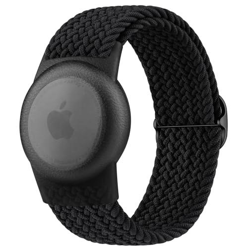 Vancle Bracciale Airtag per Apple per Bambini, Cinturino Elastico Braccialetto Air Tag Item Finder, 2022 Aggiornamento Nylon Regolabile Cinturini Regolabile Anti-Perdita Loop per Bambini Anziani