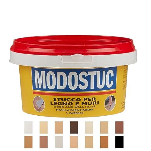 MODOSTUC Noce Scuro - Stucco Professionale In Pasta Pronto all'Uso Per Interni Ideale per Legno e Muro a Rapida Essiccazione e Perfetta Adesione (1 kg)