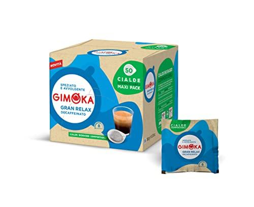 Gimoka - Compatibile Per Easy Serving Espresso - Cialde Ese 44-50 Cialde - Gusto GRAN RELAX DECAFFEINATO - Intensità 8 - In Carta Compostabile