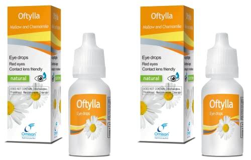 Oftylla - Rinfresca e dona sollievo. Gocce oculari con Camomilla e Malva - Bipack 2x15 ml