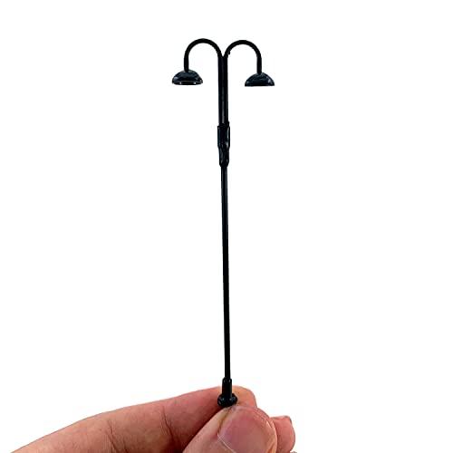 Lampione in rame 10,5 Cm colore nero per presepi e diorami modellismo con microlampada led