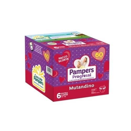 Pampers Progressi Mutandino Pacco Scorta 6 Extralarge 15+ Kg - 60 Mutandini