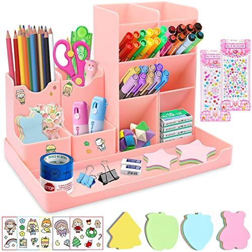 TWBEST Organizer da scrivania 5 Pezzi,Portapenne da Scrivania,Organizer  Scrivania Multifunzionale e Combinabile,Portaoggetti da scrivania  Portamatite per Ufficio,Casa,Scuola