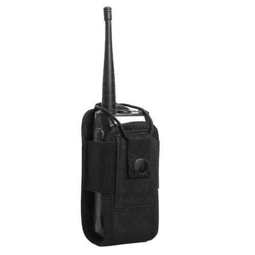 Walkie Talkie - Custodia in nylon per radiotelefoni, supporto regolabile per radio, custodia intercom per gilet, supporto radio per cintura