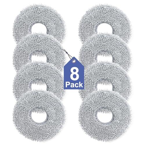 8 Panni Mocio per Dreame L10s/L10/L20/X40/L40/X50/L40s/L50 Pro Ultra, per Xiaomi X20 Pro/Max/5/5 Pro, per Ecovacs Deebot T30/T50 OMNI Robot Aspirapolvere, Panno di Ricambio Riutilizzabile e Lavabile