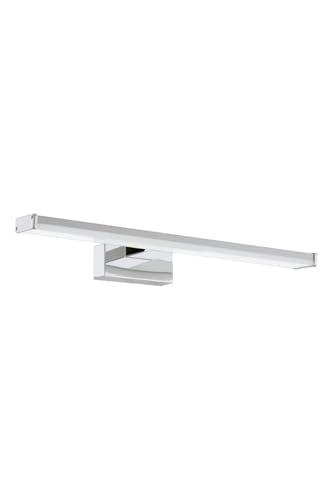 Eglo LED lampada specchio Galenzana-E, luce bagno, illuminazione specchio in alluminio e plastica cromata e argento, bianco neutro, IP44