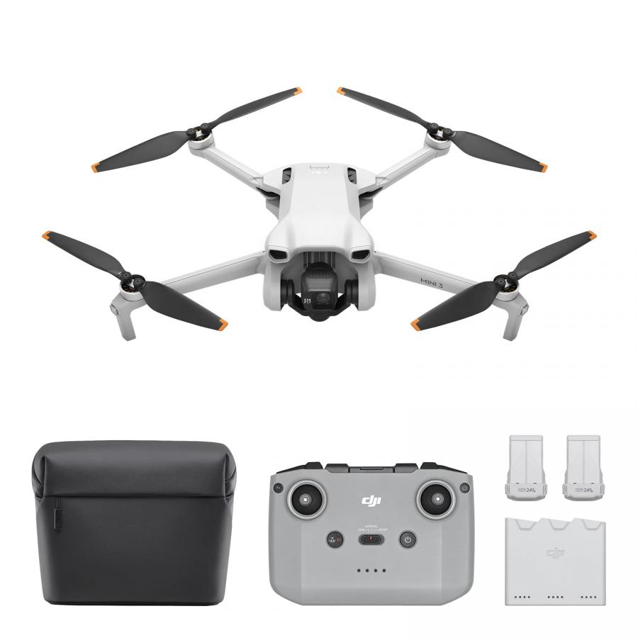 DJI Mini 3 Fly More Combo, Mini drone con fotocamera leggero e pieghevole con video in 4K HDR, autonomia di 38 minuti, Riprese verticali reali e funzioni intelligenti