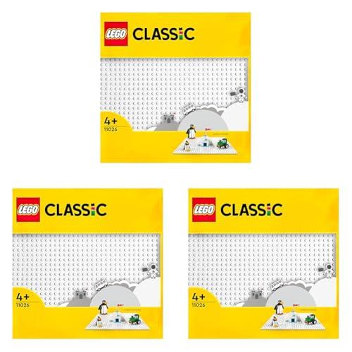 LEGO Classic Base Bianca, Tavola per Costruzioni Quadrata con 32x32 Bottoncini, Piattaforma Classica per Mattoncini per Costruire ed Esporre per Bambini e Bambine da 4 Anni in su 11026