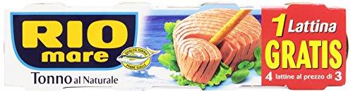 Rio Mare Tonno al Naturale Qualità Pinne Gialle, 1% di grassi, 12 Lattine da 80 g