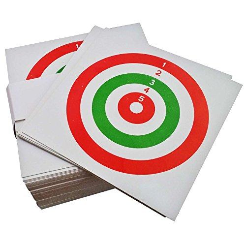 100 Bersagli in Cartoncino Tricolore 14x14 cm Bersaglio Softair Quadrato