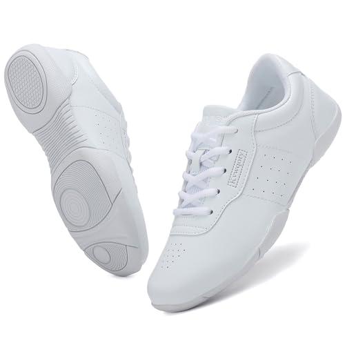 Kvwqoty Scarpe da Cheerleading Cheerleader Donna Scarpe Allenamento Cheer Sneakers Ginnastica Bianche Bambino Jazz Yoga per Ragazze da Ballo Shoes Bianco 37