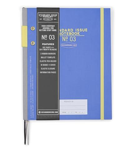 Designworks Ink Agenda numero 3 con 192 pagine a righe, chiusura elastica, portapenne e 3 pennarelli a nastro, per lavoro, scrittura, diario