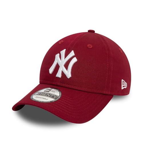 New Era New York Yankees MLB League Essential Rosso Vino 9Twenty Berretto Regolabile