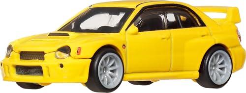 Hot Wheels Premium Car Culture - Subaru Impreza WRX, modellino da Collezione in Scala 1:64 con Telaio in Metallo e Pneumatici Real Riders, Decorazioni Premium e Dettagli realistici, 3+ Anni, JKF21