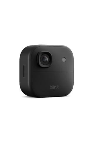 Videocamera esterna 2K+ Blink (ultimo modello) — videocamera di sicurezza smart senza fili, risoluzione video 2K, modulo di sincronizzazione di base non incluso - Solo videocamera supplementare, nero