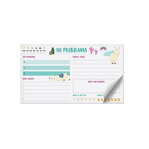 Legami Paper Thoughts Blocco Note con 70 Fogli Staccabili, Blu (Llama), 19 x 11 cm