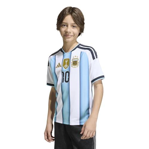adidas Maglia da bambino Argentina Home Messi 2026 Juniors Short, bianco/blu., 9-10 Years