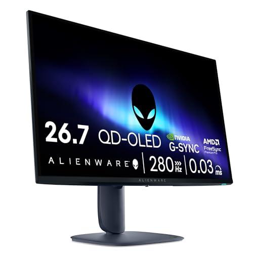 Alienware 27 Monitor Gaming - AW2725D, QHD (2560x1440), 280Hz, QD OLED, 0.03ms, NVIDIA G-SYNC Compatible, AMD FreeSync Premium Pro, HDR True Black 400, USB-C, DisplayPort, 2 HDMI, 3 Anni di Garanzia