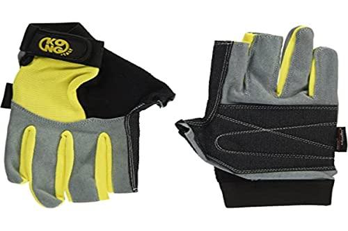 Kong. Alex Gloves. Guanti Tecnici da Arrampicata e Soccorso. 3 Dita Scoperte. in Pelle con Palmo Rinforzato in Kevlar®. Dorso Traspirante Elasticizzato. EN 388. Taglia L