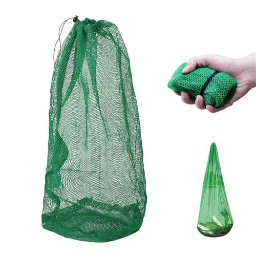 Dingbear Borsa Per Rete da Pesca in Nylon - Raccolta Fine e Spessa, Pieghevole, Lunga (1.2m*0.7m)