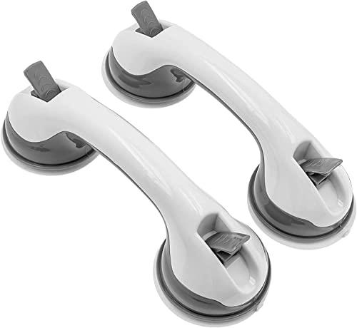PIQIUQIU 2 pezzi 30 cm maniglia doccia maniglia doccia ventosa per bagno vasca doccia maniglie