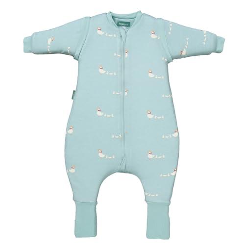 molis&co - Sacco Nanna con Piedini, Maniche Staccabili e Calzini - Sacco Nanna Invernale per Bambini - Sacchi Nanna 2.5 tog con Piedini - 100% Cotone (Oeko-Tex 100) - Duck Family (3 Anni)