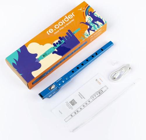 ARTinoise re.corder,flauto acustico digitale e controller MIDI wireless,App mobile 32 timbri,spartiti e esercizi su basi musicali,diteggiature personalizzabili,4 modalità di riproduzione (BLU)