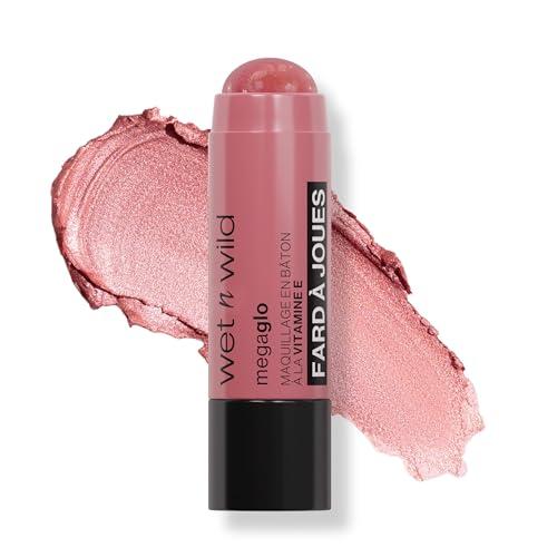 Wet n Wild, Mega Glo Vitamin E Makeup Stick, Blush Multiuso in Stick per Occhi, Guance e Labbra, con Formula Costruibile e Sfumabile, Pronto da Portare in Viaggio e Retraibile, Dusty Pink