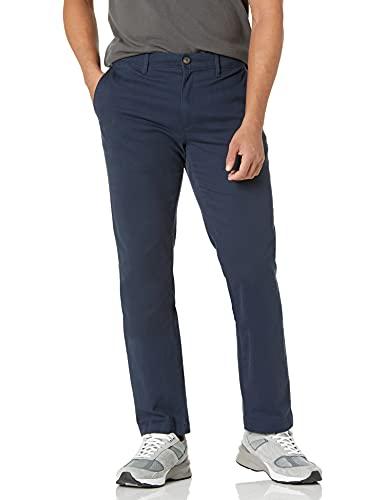 Amazon Essentials Pantaloni chino elasticizzati casual vestibilità aderente Uomo, Blu Marino Scuro, 29W / 29L