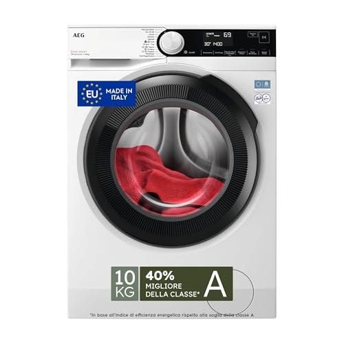 AEG Lavatrice Carica Frontale Serie 7000 ProSteam, 10 kg, LR7FD104B, Vapore Refresh, Tecnologia PreciseWash, Cesto Care Drum, Classe Energetica A, Motore Inverter, 1351 giri/min, 847x597x636 mm