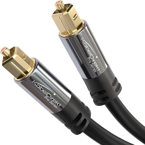KabelDirekt – 1 m Cavo TOSLINK (Ottico Audio Digitale, Connettore Maschio > Connettore Maschio, Dolby Digital Sound, DTS, PS4)