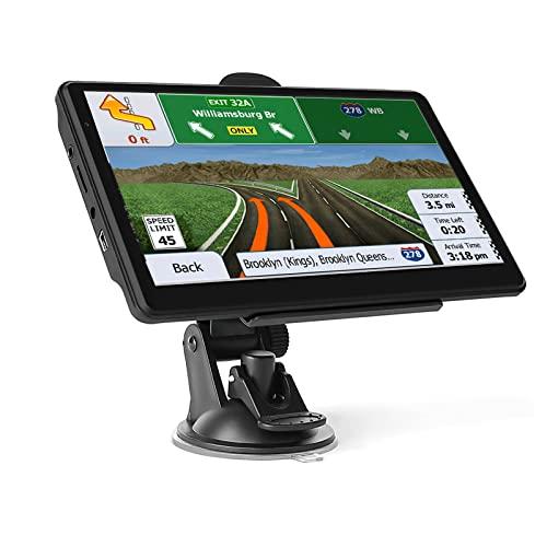GPS 7 Pollice Navigazione Auto con HD Touch Screen, Multi-Languages Guida e Mappe EU, Info Traffico, per Camion Campeggio