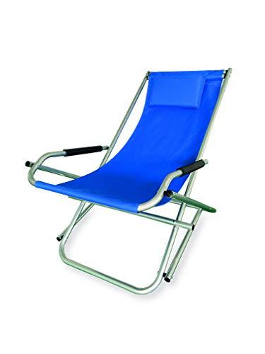 Linea Garden Friend Sdraio Elba Basculante in alluminio e PVC 600D Colore Blu