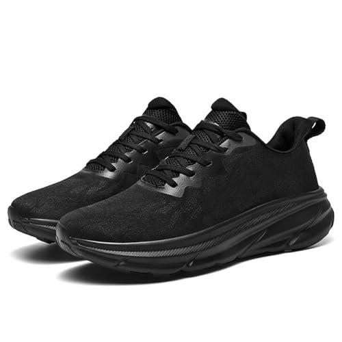 Scarpe da Corsa per Gli Uomini Ultra Leggero Traspirante Casual Moda Piattaforma di Corsa Scarpe da Ginnastica Scarpe da Corsa Strada all'aperto Jogging Atletico,Nero,41 EU