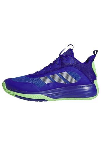 adidas OWNTHEGAME 3.0 Shoes, Scarpe da Basket Uomo, Lucid Blue/Silver Met./Lime Burst, 40 2/3 EU