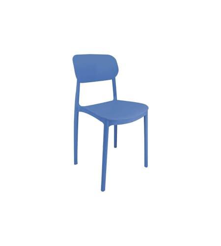 Domo Mea Sedia Mood Blu - Polipropilene Leggera h 75,5 cm Impilabile
