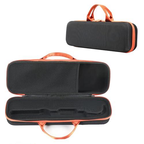 Generic Custodia rigida da viaggio compatibile con asciugacapelli Dyson Airstrait, piastra per capelli e accessori, custodia protettiva portatile (nero + arancione)