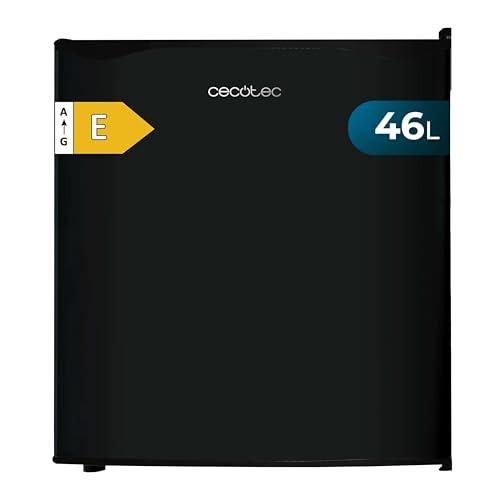 Cecotec Mini Frigoriferi Grandcooler 20000 Silentcompress Black E. Mini Frigo Nero Con Freezer Interno, Capacità di 46 Litri, 48,7 x 48 cm, Porta Reversibile, Funzionamento Ciclico, Classe E