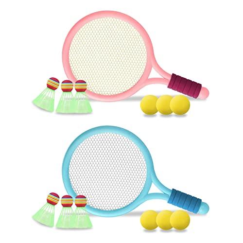 Badminton Set per Bambini, Mini Kit Leggero per Racchette, Allenamento e Giochi Casual Sport