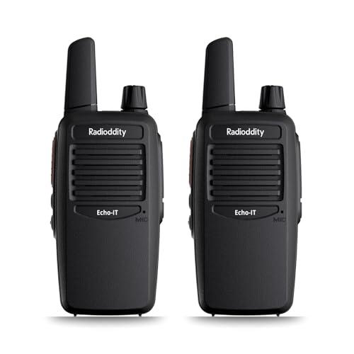 Radioddity Echo-IT Walkie Talkie PMR446 Senza Licenza, Voce in Italiano,Compatti Radio Portatile con Batteria 1200 mAh ricaricabili, USB‑C, VOX, CTCSS/DCS, Squelch Regolabile, 2 pezzi