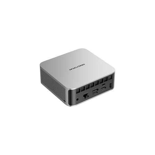 MINISFORUM AI X1 Mini PC, processore AMD Ryzen 7 255 8-core 16-thread fino a 4,9 GHz, AMD Radeon 780M, 64 GB DDR5 / 1 TB SSD, HDMI/DP/USB4 x 2/2,5 G RJ45, USB 3.2 x 2, WiFi 7, BT5.4