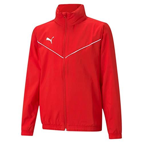 PUMA teamRISE All Weather Jkt Jr Windbreaker Unisex Kids, Puma Red-Puma White 152