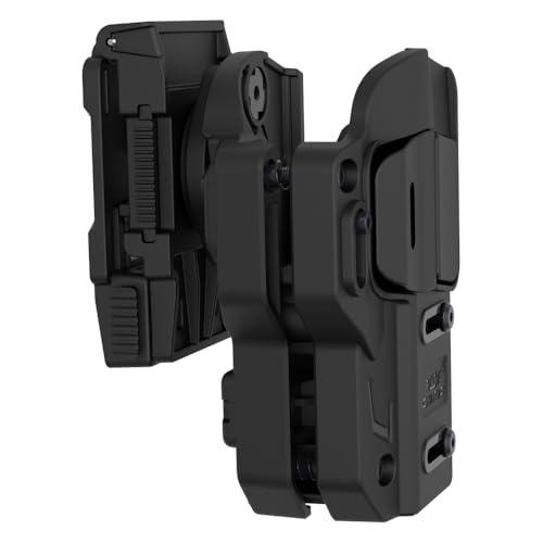 Fondina universale in polimero con clip da cintura regolabile a 360°, fondina tattica OWB per oltre 200 pistole popolari a grandezza naturale, compatte e semiautomatiche