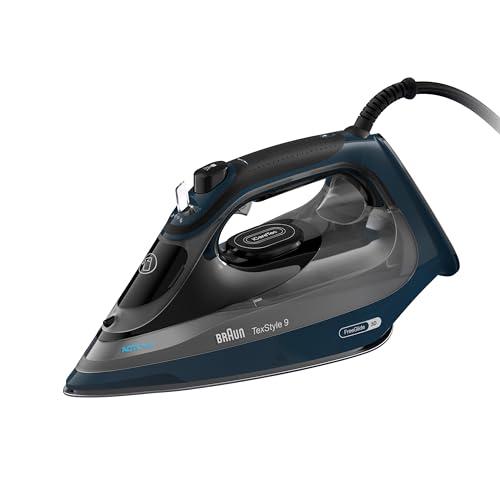 Braun TexStyle 9 SI9682DB Ferro da Stiro a vapore con 5 Anni di Assistenza, Colpo Vapore 260g/min, Modalità ECOMODE Risparmio Energetico, Piastra Freeglide 3D Eloxalplus, Serbatoio 330ml, Blu Scuro