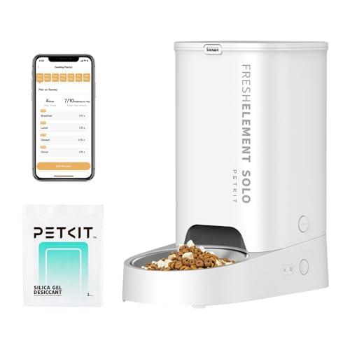 PETKIT Distributore automatico di cibo per gatti (cani) con funzione Wi-Fi, con controllo delle porzioni, compatibile con cibo essiccato congelato, Alimentabile con Batterie o Adattatore