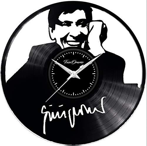 Fusorario Orologio in Vinile da Parete LP 33 Giri Silenzioso Idea Regalo musica italia caricatura somigliante Gianni Morandi 2019