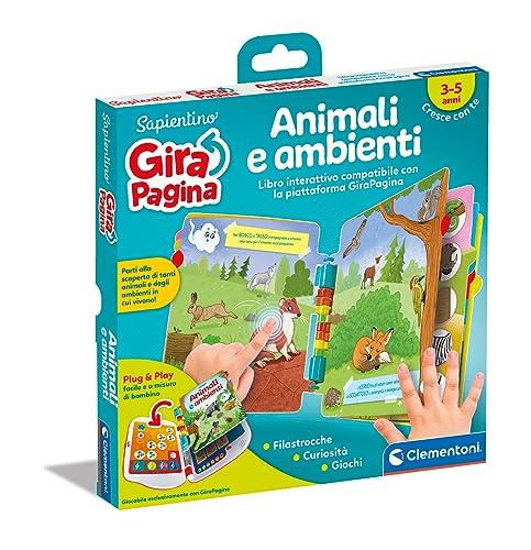 Clementoni - 16643 - Sapientino - Girapagina, Animali E Ambienti - Libro Educativo Ed Interattivo per Stimolare L'Interesse alla Lettura, per Bambini dai 2 Anni (Gioco in Italiano)