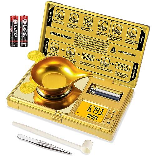 GRAM PRES High Precision Milligram Scale,50g/0.001g Digital Mini Pocket Gram Scale,Mg Scale for Weighing Powders,Jewelry Medicine, Gem, Reloading