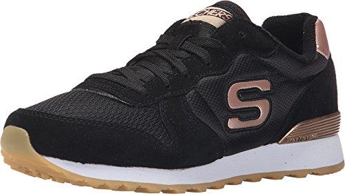 Skechers Originals Og 85 Golden Girl, A collo basso Donna, Nero Black Gold, 37.5 EU